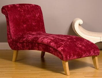 'Ballintoy' Upholstered Chaise Longue Chair Upholstered in Fuschia Pink Velvet
