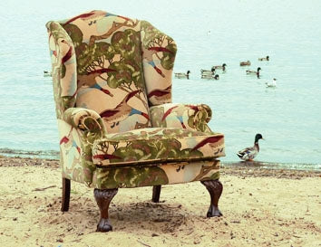 Huntington, Queen Anne Chair in Flying Ducks fabric